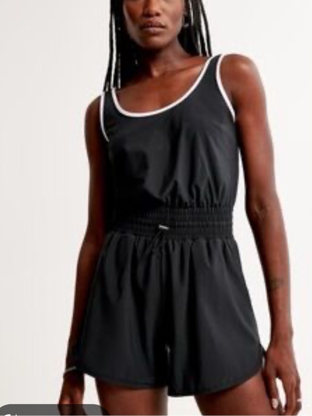 Abercrombie & Fitch Black Romper with White Trim never worn xs